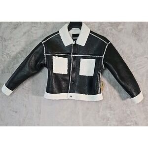 Tilly's RSQ Faux Leather And Sherpa Jacket Girls Size Small *New*